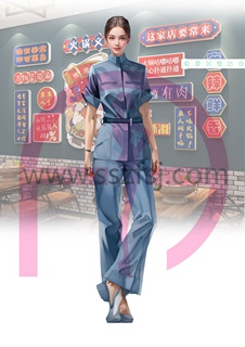红旗公社服务员制服2