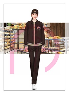 甜品奶茶店员制服5