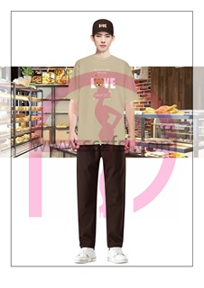 甜品奶茶店员制服1