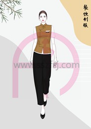 国风休闲餐饮制服9