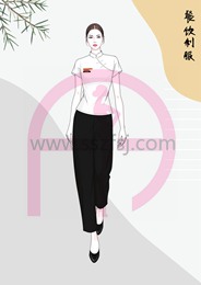 国风休闲餐饮制服7