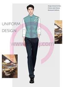 时尚新中式餐厅制服3
