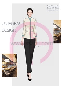 时尚新中式餐厅制服1